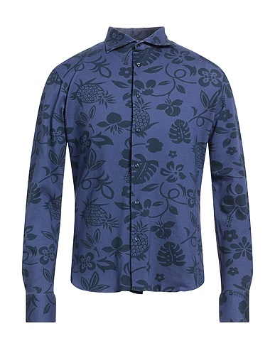 ROSSOPURO Patterned shirt Dark purple 100% Cotton
