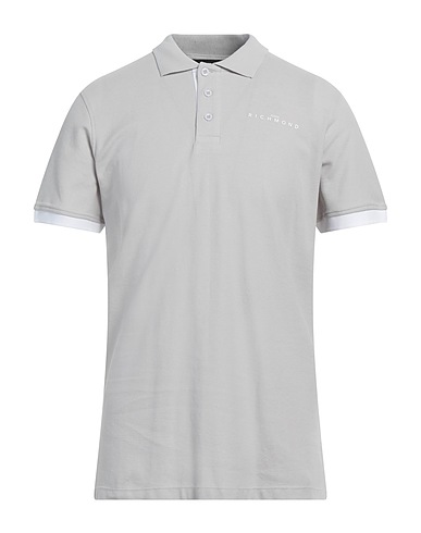 JOHN RICHMOND Polo shirt Light grey 100% Cotton
