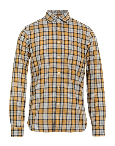 XACUS Checked shirt Yellow 100% Cotton