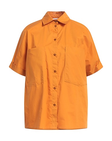 PATRIZIA PEPE Solid colour shirts & blouses Mandarin 100% Cotton