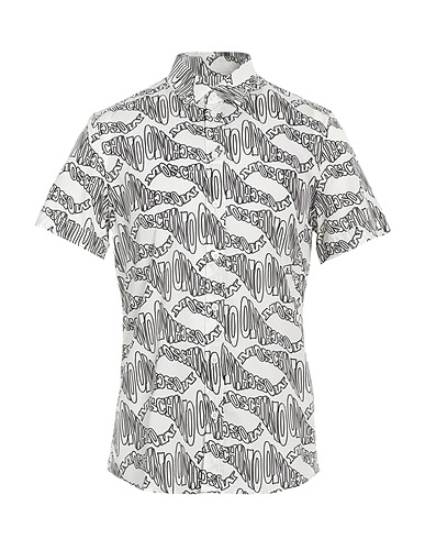 MOSCHINO Patterned shirt White 100% Cotton