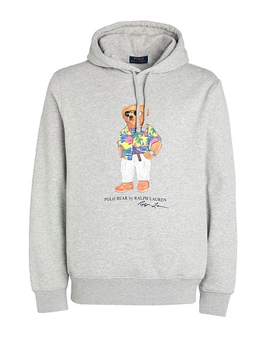 POLO RALPH LAUREN Hooded track jacket  POLO BEAR FLEECE HOODIE
 Light grey 66% Cotton, 34% Polyester