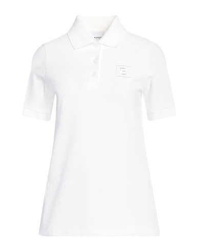 BURBERRY Polo Blanc 100% Coton, Élasthanne