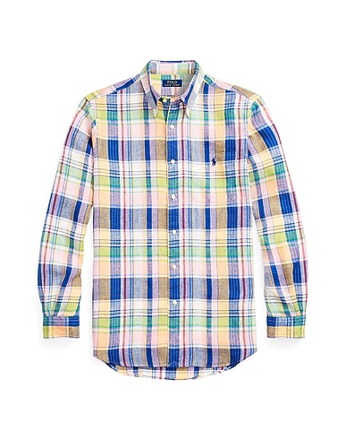 POLO RALPH LAUREN Checked shirt Light pink 100% Linen