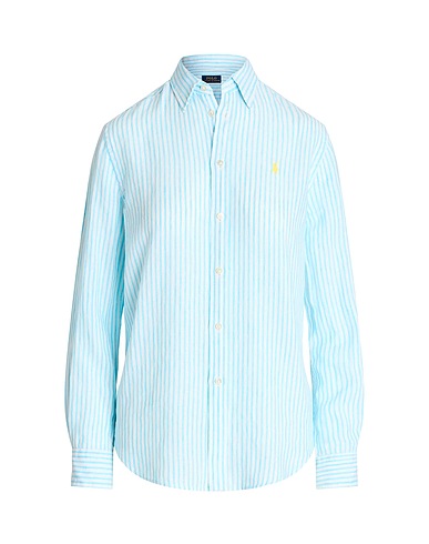 POLO RALPH LAUREN Linen shirt Turquoise 100% Linen