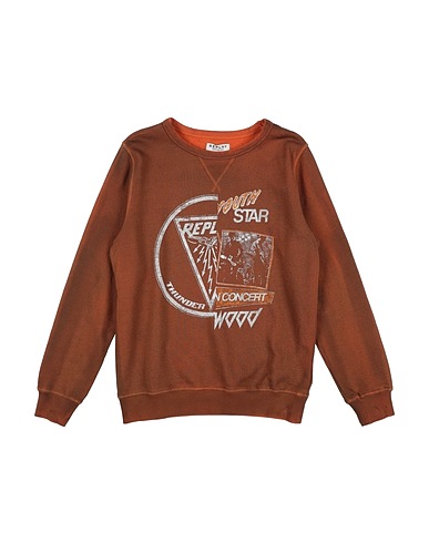 REPLAY & SONS Sweatshirt MARRONE 100% Cotton