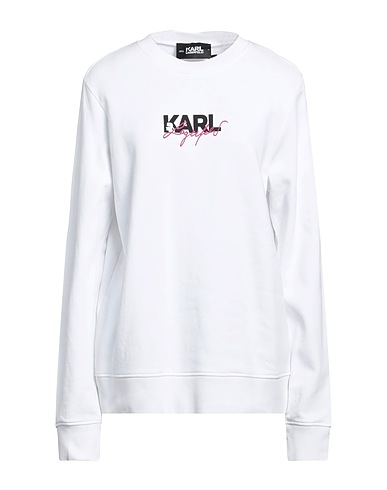 KARL LAGERFELD Felpa Bianco 100% Cotone