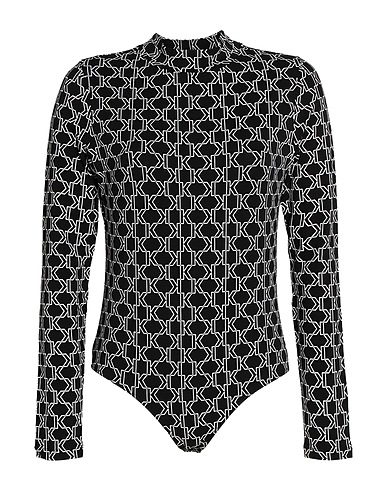 KARL LAGERFELD TOPWEAR Black 94% Cotton, 6% Elastane