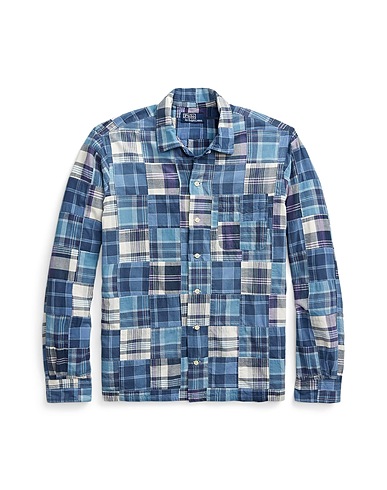 POLO RALPH LAUREN Patterned shirt Pastel blue 100% Cotton