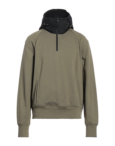 MCQUEEN Felpa Verde militare 100% Cotone, Poliestere, Elastan, Viscosa