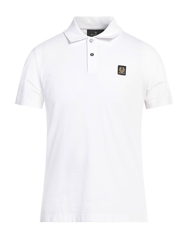 BELSTAFF Polo shirt White 96% Cotton, 4% Elastane