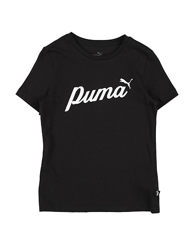 PUMA T-shirt ESS+ Script Tee G
 Black 100% Cotton