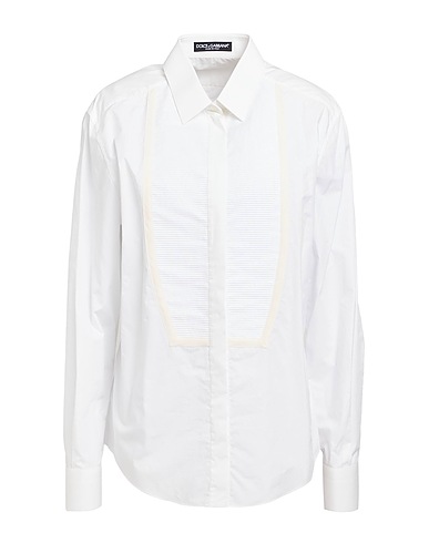 DOLCE&GABBANA シャツ ホワイト コットン 95% / シルク 5%