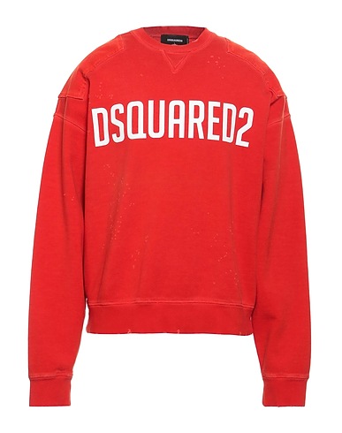 DSQUARED2 Felpa Rosso 100% Cotone, Elastan