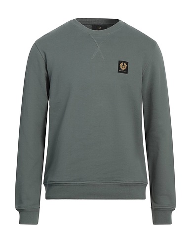BELSTAFF Sweatshirt Sage green 100% Cotton, Elastane