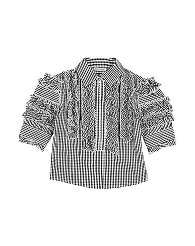 DOLCE&GABBANA Patterned shirts & blouses Black 75% Cotton, 21% Polyamide, 4% Elastane
