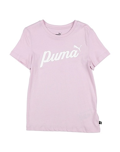 PUMA T-shirt ESS+ Script Tee G  Lilla 100% Cotone