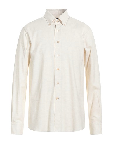 ALESSANDRO GHERARDI Solid colour shirt Cream 100% Cotton