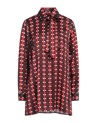 WALES BONNER Patterned shirts & blouses Chocolate brown 100% Viscose