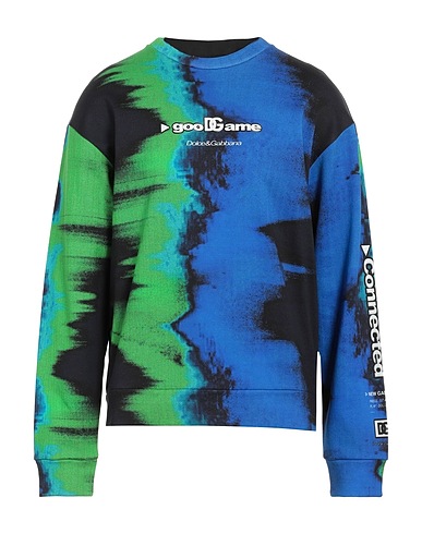DOLCE&GABBANA Sweatshirt Bright blue 100% Cotton