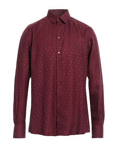 DOLCE&GABBANA Camicia fantasia Bordeaux 99% Seta, 1% Metallo
