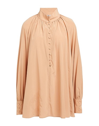 CALIBAN Top Camel 93% Silk, 7% Elastane