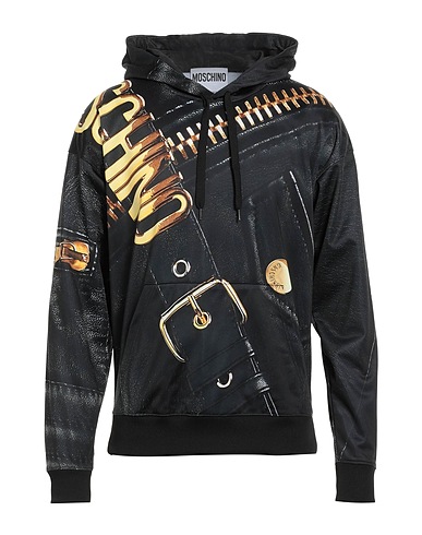 MOSCHINO Hooded sweatshirt Black 100% Polyester