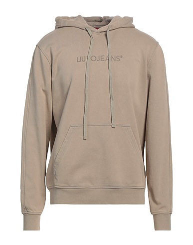 LIU •JO MAN Hooded track jacket  Beige 100% Cotton