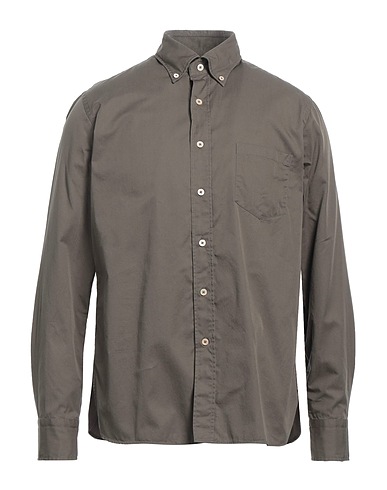 ALESSANDRO GHERARDI Solid colour shirt Military green 100% Cotton