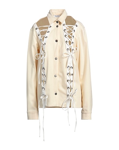 JULFER Patterned shirts & blouses Ivory 100% Wool