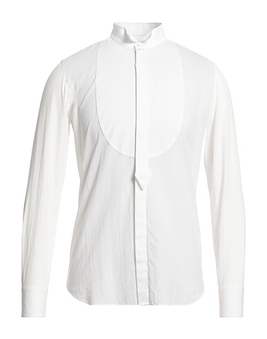 ALESSANDRO GHERARDI Solid colour shirt White 100% Cotton