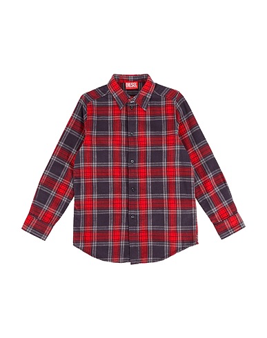 DIESEL Patterned shirt Red 100% Cotton
