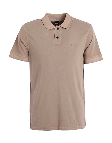 BOSS Polo Khaki 100% Cotone