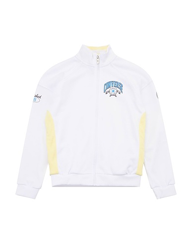 CONVERSE Sweatshirt CNVB REC CLUB FT RIB COLLAR FZ  White 65% Organic cotton, 35% Polyester