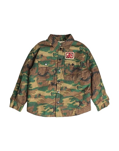 DSQUARED2 Patterned shirt Military green 100% Cotton