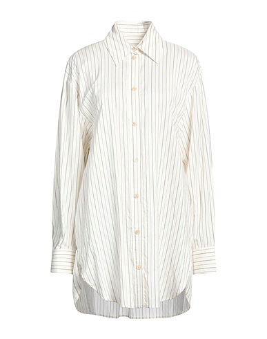 ISABEL MARANT Striped shirt Ivory 58% Silk, 42% Cupro