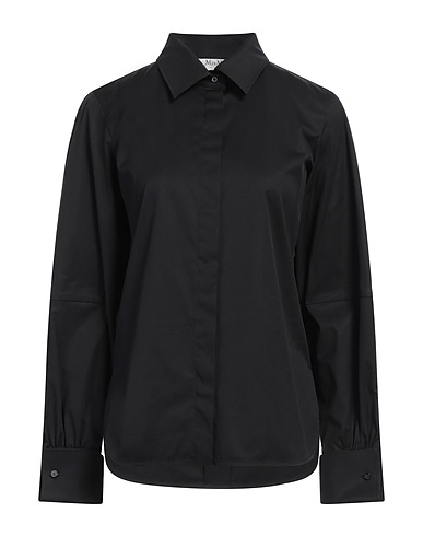 MAX MARA Camicie e bluse tinta unita SFILATA Nero 97% Cotone, 3% Elastan