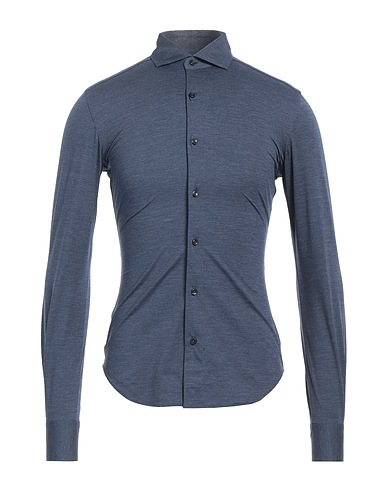 XACUS Solid color shirt Navy 87% Polyamide, 13% Elastane