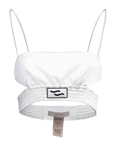 SSHEENA Top White 82% Triacetate, 18% Polyethylene