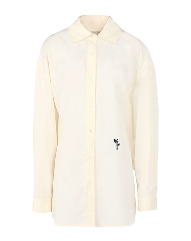 PALM ANGELS Solid colour shirts & blouses Cream 100% Cotton, Polyester