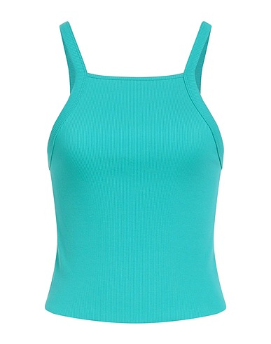 PATRIZIA PEPE Top Turquoise 95% Cotton, 5% Elastane