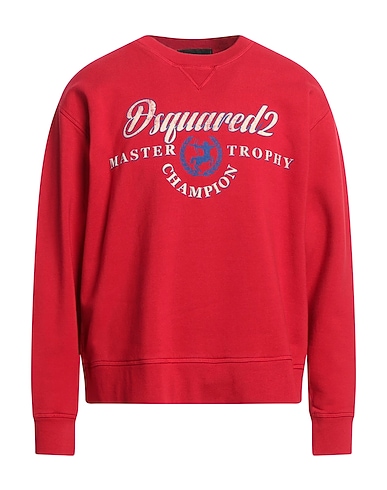 DSQUARED2 Felpa Rosso 100% Cotone, Elastan