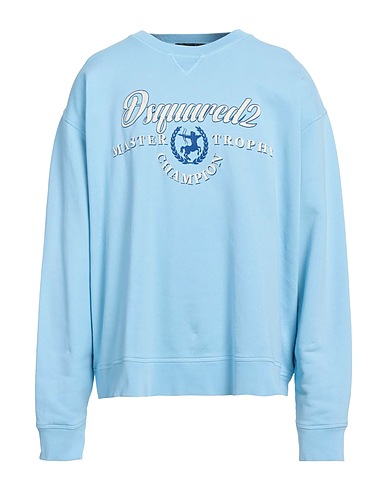 DSQUARED2 Sweatshirt Light blue 100% Cotton, Elastane