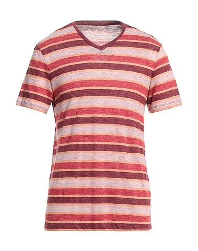 MAJESTIC FILATURES T-shirt Μπορντό 100% Λινό