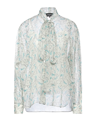 ROCHAS Patterned shirts & blouses Light green 100% Polyester
