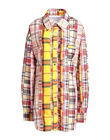 KHRISJOY Checked shirt Yellow 100% Polyester