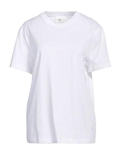 AMI ALEXANDRE MATTIUSSI Basic T-Shirt BIANCO 100% Organic cotton
