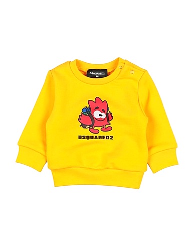 DSQUARED2 Sweat-shirt Jaune-orange 95% Coton, 5% Élasthanne