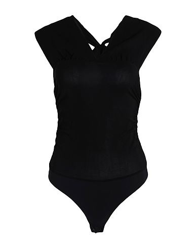 PINKO TOPWEAR Black 93% Viscose, 7% Elastane, Polyamide