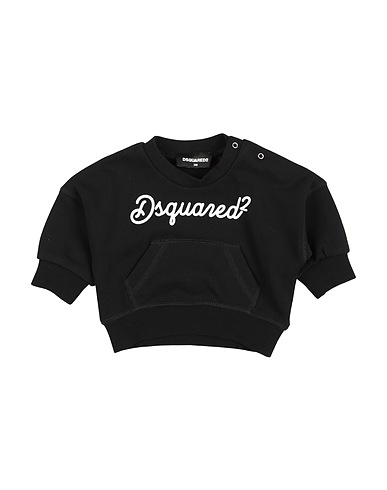 DSQUARED2 Felpa Nero 100% Cotone, Elastan